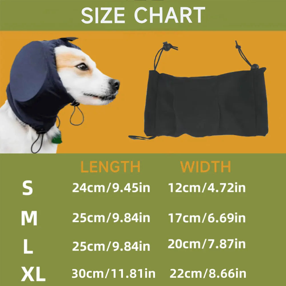 Multifunction Durable Dog Hoodie Hearing Protection, Dog Calming Earmuff