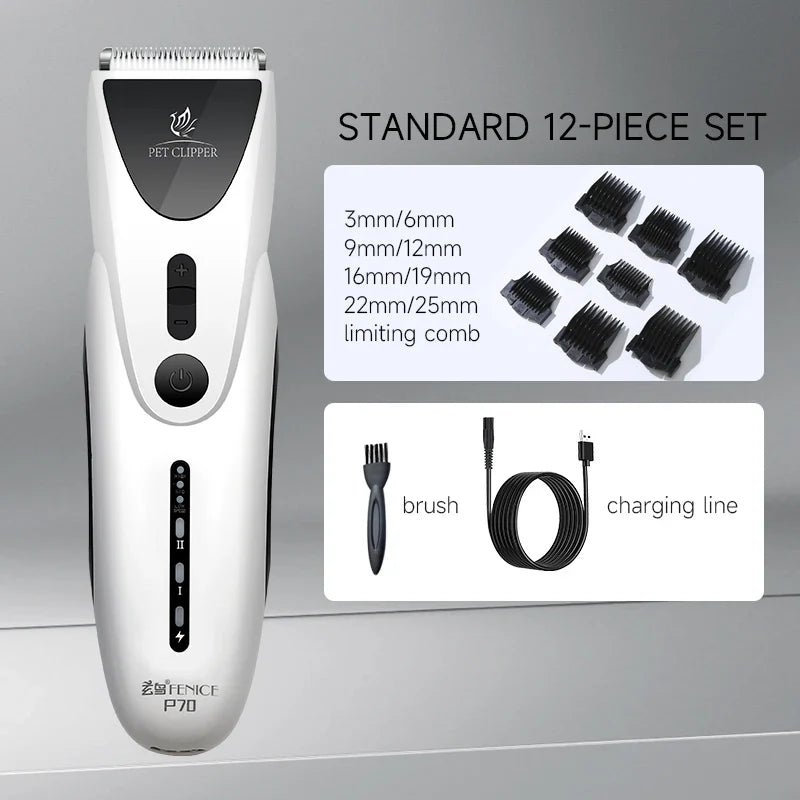 Fenice Low Noise Rechargeable Pet Hair Clipper Portable Design Multiple Colors