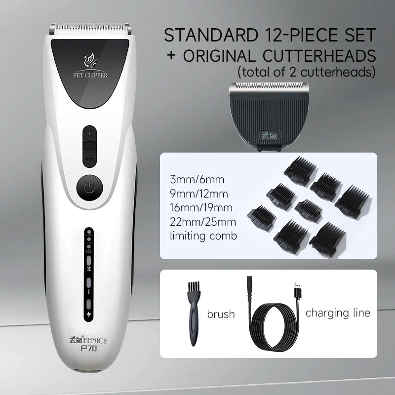 Fenice Low Noise Rechargeable Pet Hair Clipper Portable Design Multiple Colors