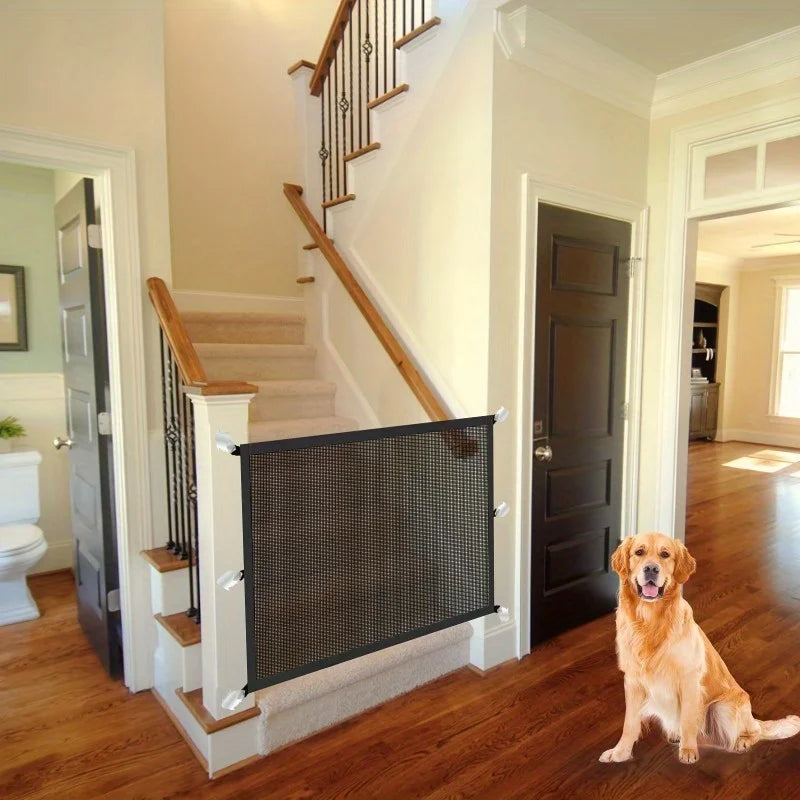 Pet Dog Barrier Fences with 4pcs Hook Pet Isolated Network Stairs Gate