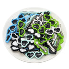 100pcs Cute Pet Hair Accessories Hair Clips Heart Glasses Shape Puppy Supplies Plastic