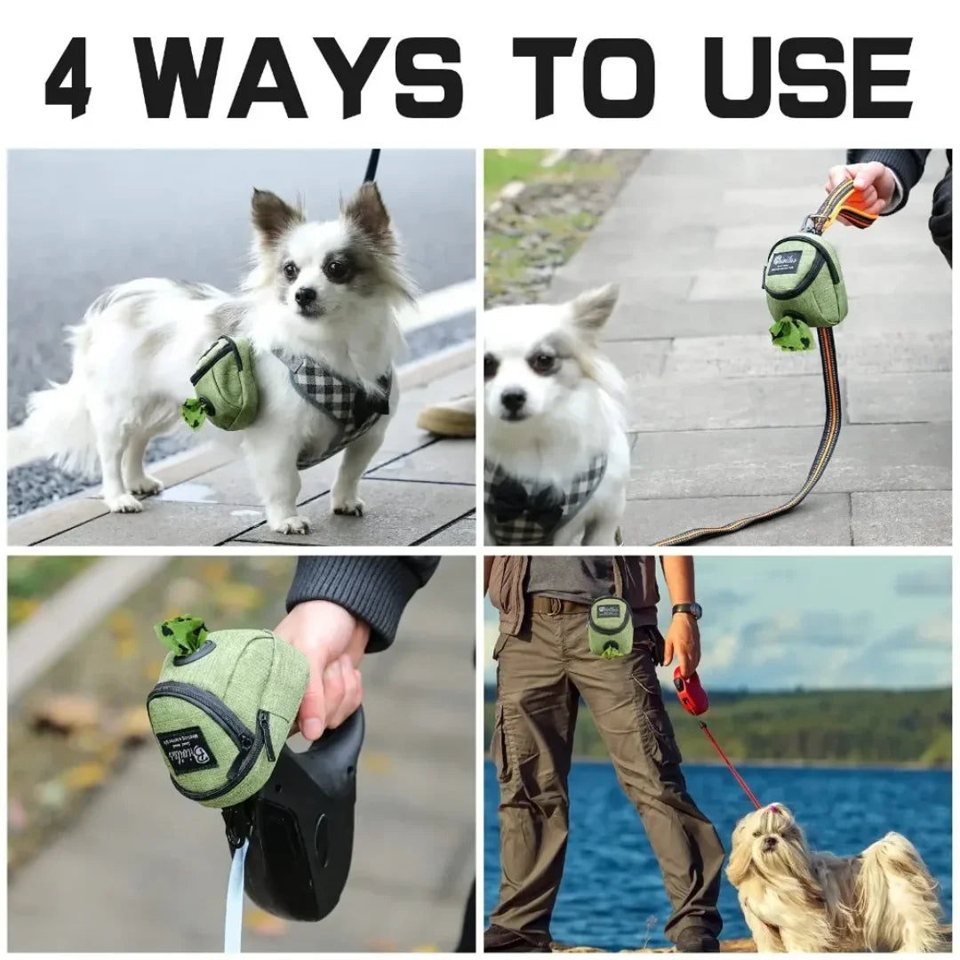 Portable Dog Training Treat Bag Outdoor Snack Reward Waist Bag Dog Poop Bag Dispenser