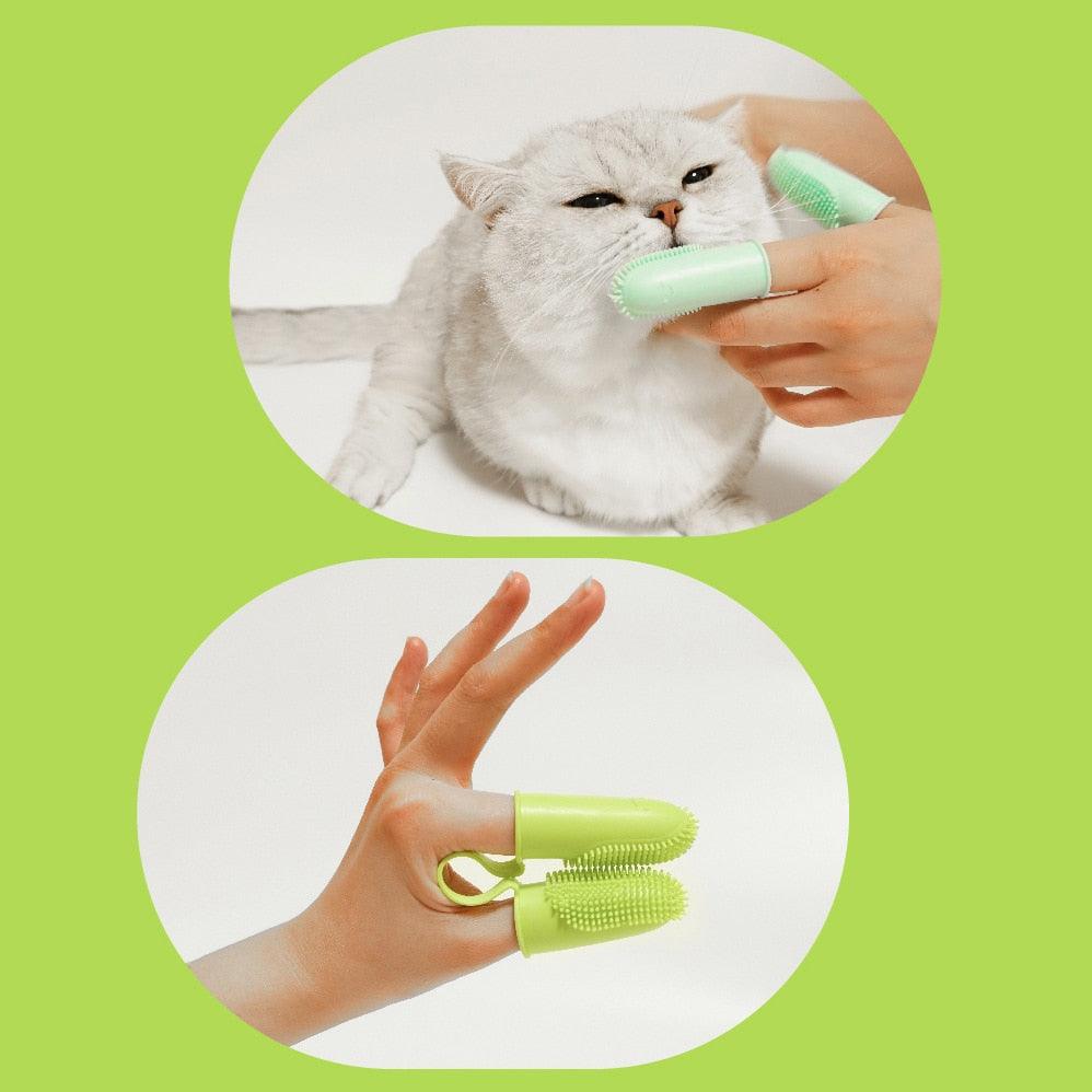 Dog Super Soft Pet Finger Dog  Brush For Teeth Cleaning