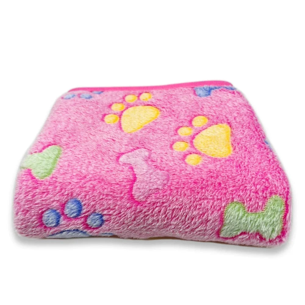 Dog Blankets Soft Fluffy Fleece Pet Blanket Warm Cute Print Design