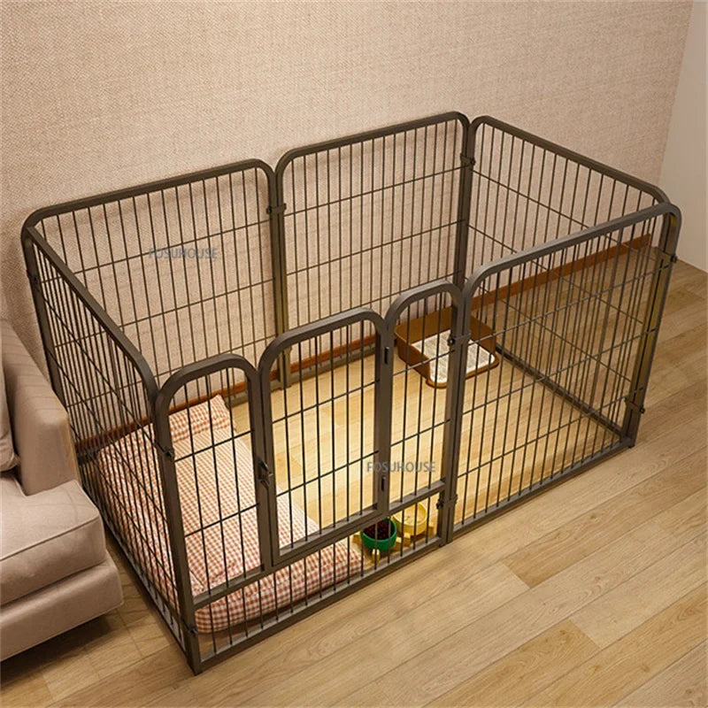 Modern Simple Wrought Iron Pet Fence Dog Cage Small And Medium Kennel