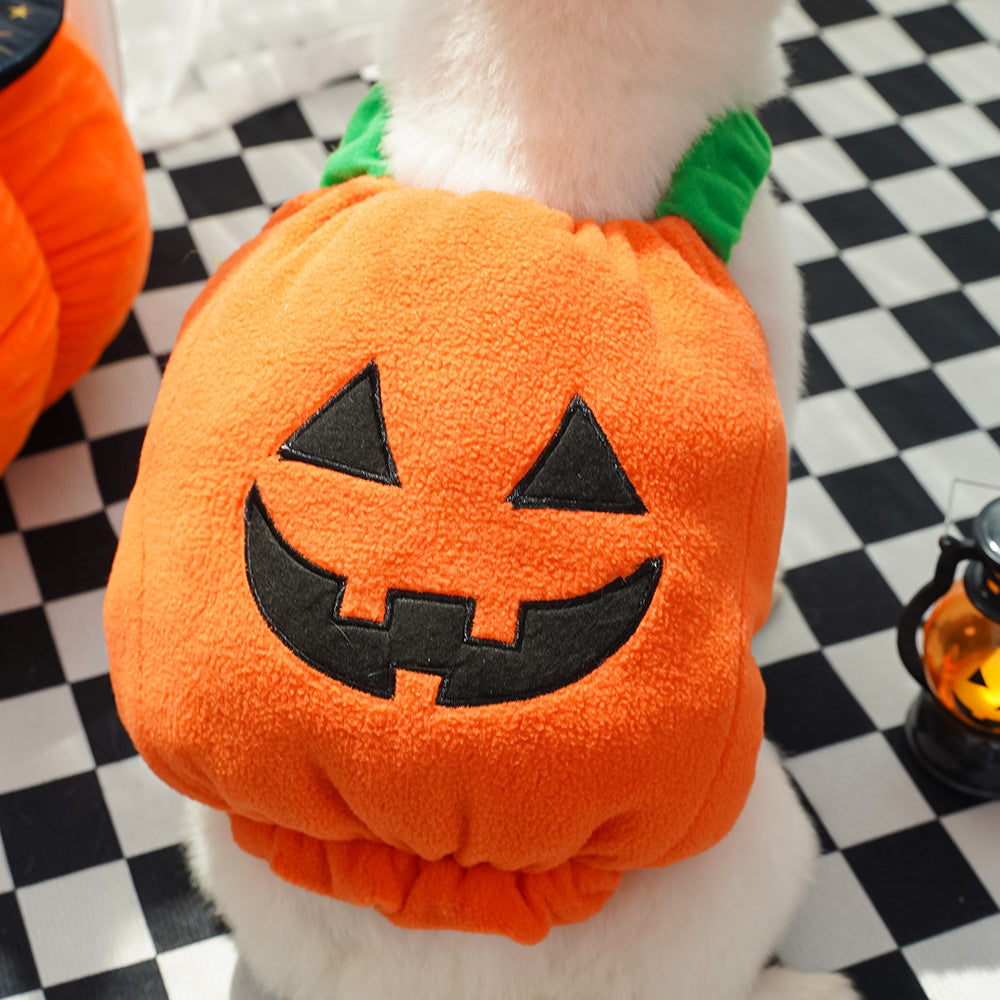 Halloween Pumpkin Vest For Dogs