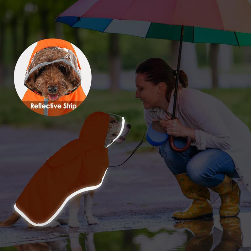 Dog Raincoat Waterproof Soft Breathable Dog Rain Jacket For Small Dog