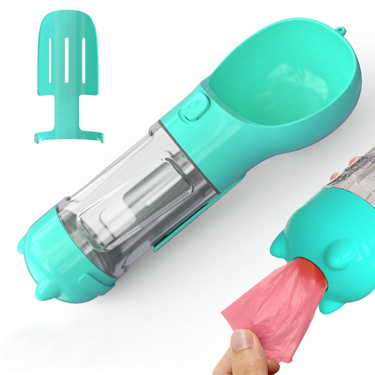 Portable Multifunction Dog Water Bottle/ Food Feeder /3 In 1 Poop Dispenser