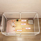 Modern Simple Wrought Iron Pet Fence Dog Cage Small And Medium Kennel