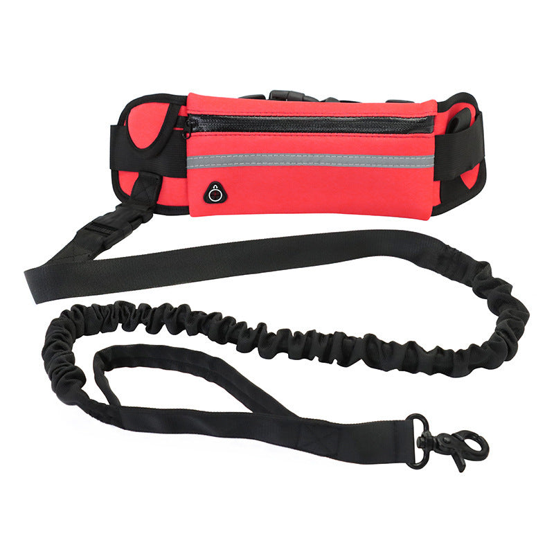 Hands Free Dog Leash Pet Walking And Training Belt With Shock Absorbing Bungee Leash
