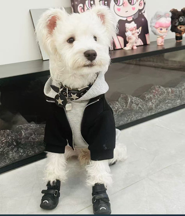 Dog Clothes Fake Two-Piece  Hooded Sweatshirt