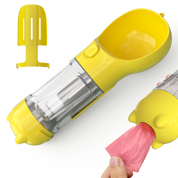 Portable Multifunction Dog Water Bottle/ Food Feeder /3 In 1 Poop Dispenser
