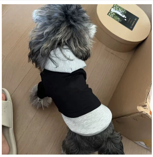 Dog Clothes Fake Two-Piece  Hooded Sweatshirt