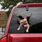 Funny Dog Head In The Crack Vinyl Car Stickers Decal For Car Window
