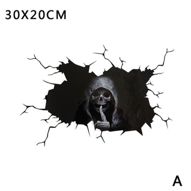 Funny Dog Head In The Crack Vinyl Car Stickers Decal For Car Window