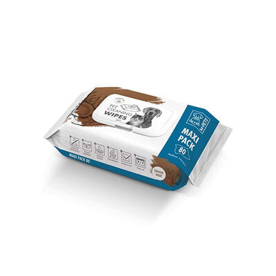 M-Pets Coconut Pet Cleaning Wipes for Dogs 80 Count