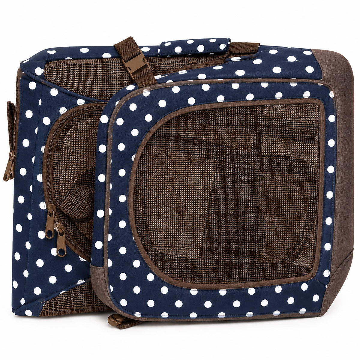 Pet Life ® '360° Vista View' Zippered Soft Folding Collapsible Durable Metal Frame Dog Carrier
