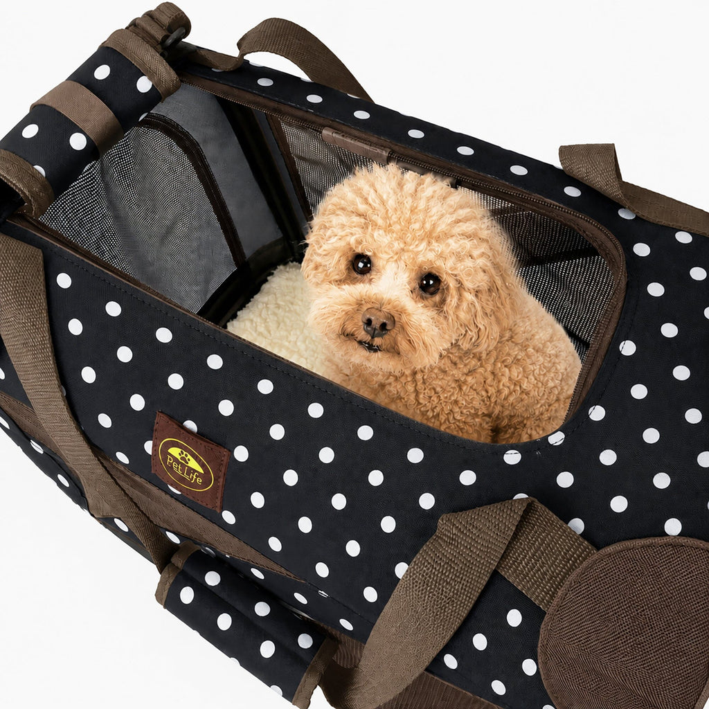 Pet Life ® '360° Vista View' Zippered Soft Folding Collapsible Durable Metal Frame Dog Carrier
