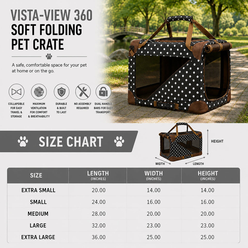 Pet Life ® '360° Vista View' Zippered Soft Folding Collapsible Durable Metal Frame Dog Carrier