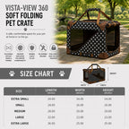 Pet Life ® '360° Vista View' Zippered Soft Folding Collapsible Durable Metal Frame Dog Carrier