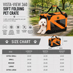 Pet Life ® '360° Vista View' Zippered Soft Folding Collapsible Durable Metal Frame Dog Carrier