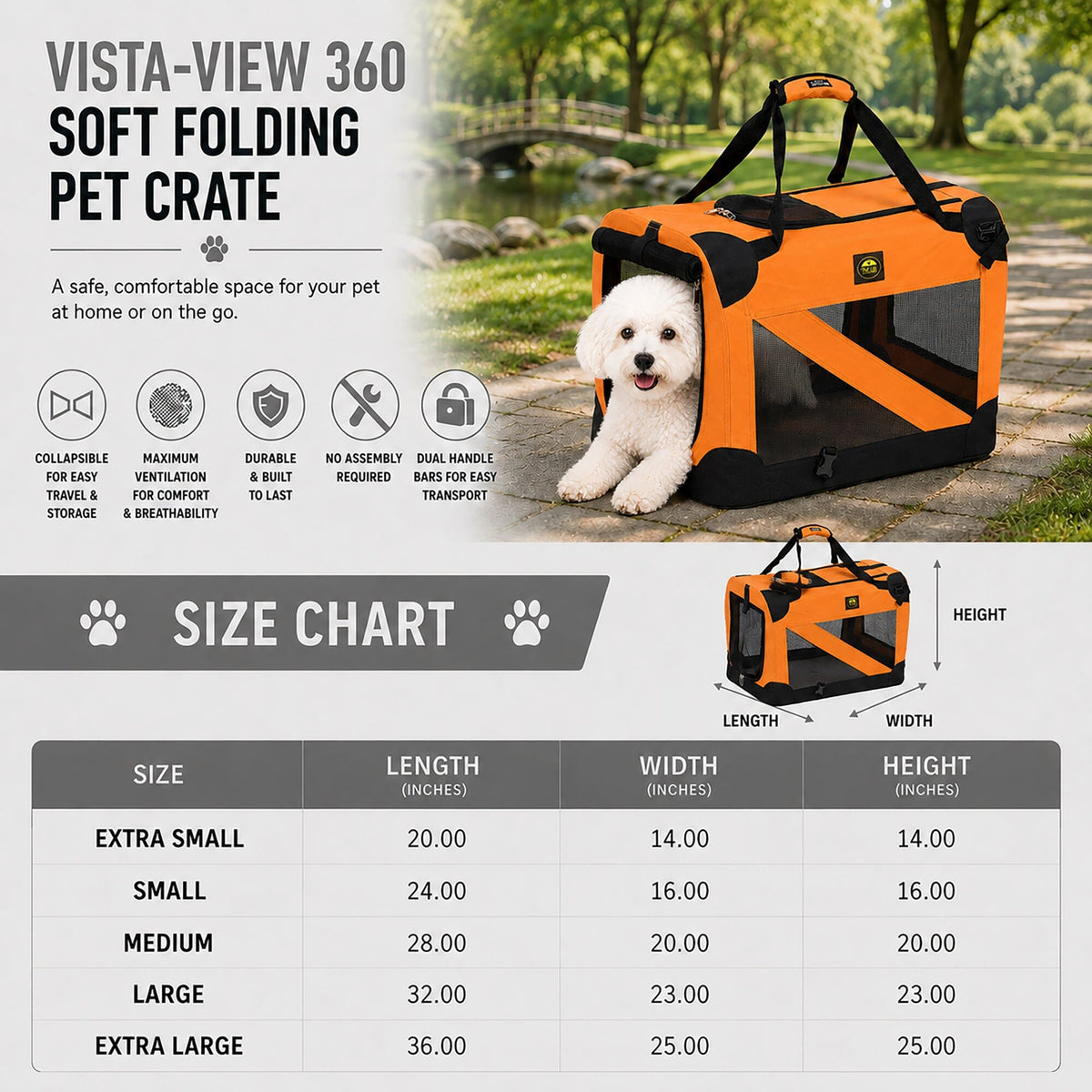 Pet Life ® '360° Vista View' Zippered Soft Folding Collapsible Durable Metal Frame Dog Carrier
