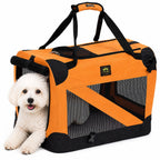 Pet Life ® '360° Vista View' Zippered Soft Folding Collapsible Durable Metal Frame Dog Carrier