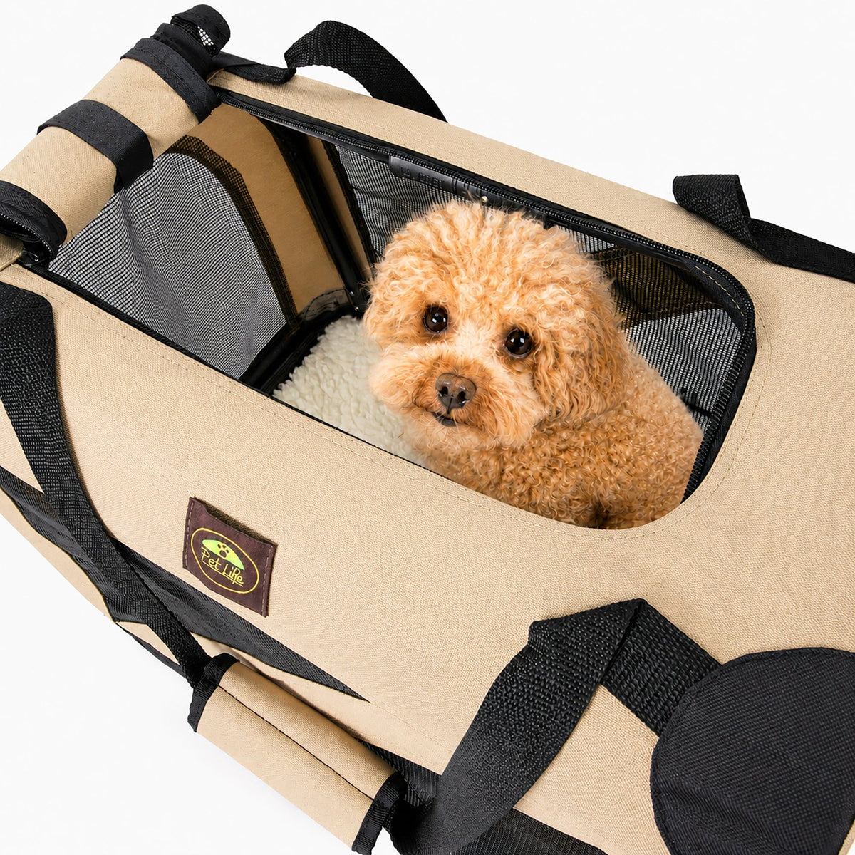 Pet Life ® '360° Vista View' Zippered Soft Folding Collapsible Durable Metal Frame Dog Carrier