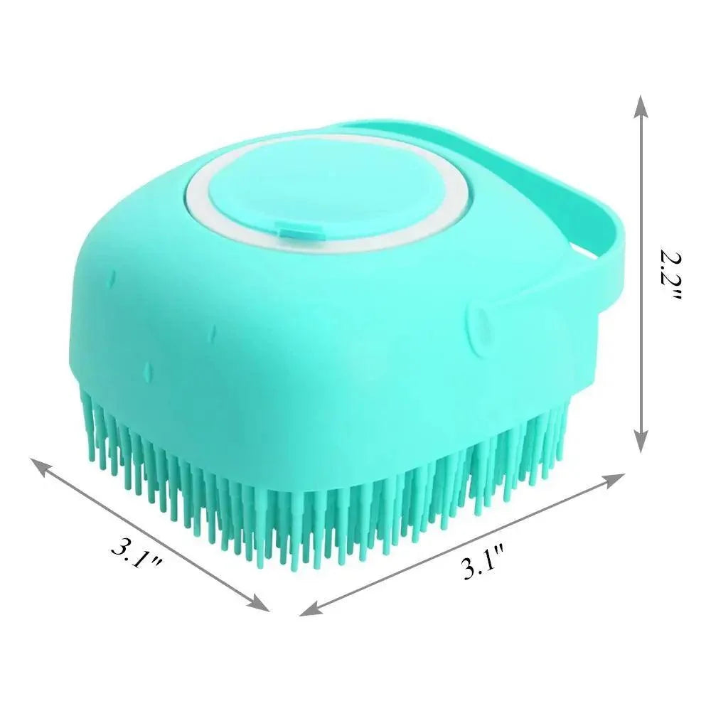 Pet Silicone Shampoo Bath Brush Massage Rubber Comb For Dogs